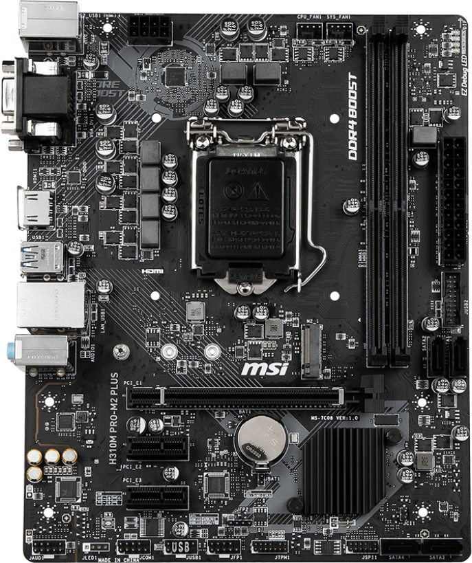 MSI H310M Pro-M2 Plus - Motherboard Specifications On MotherboardDB